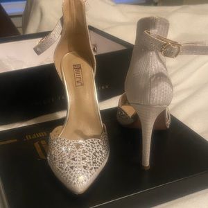 Silver high heel